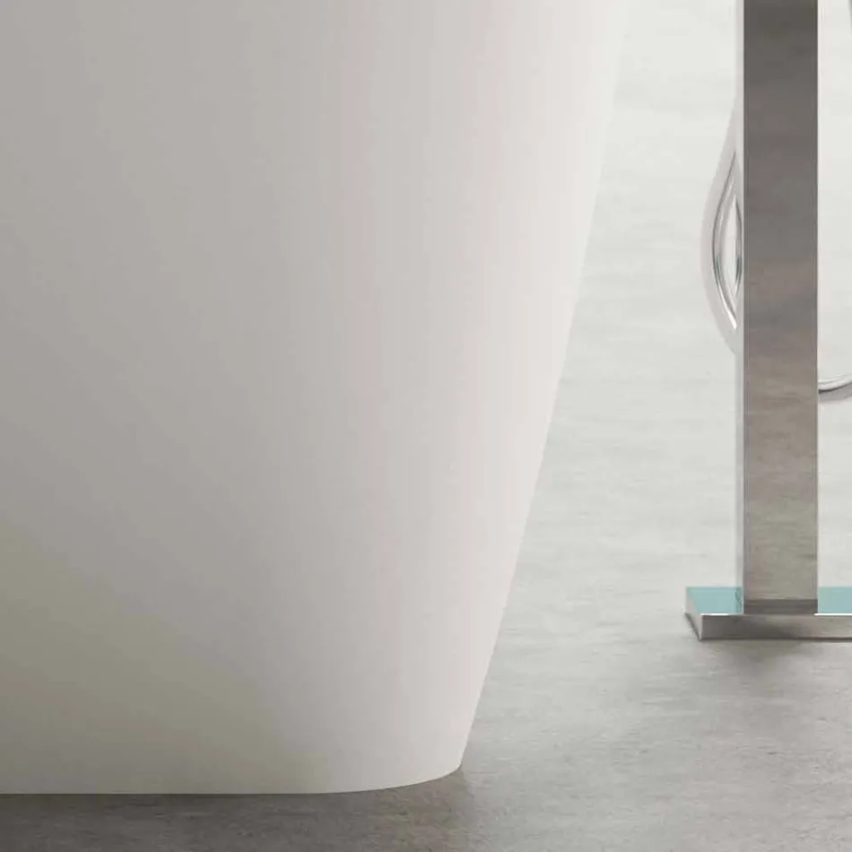 Baño independiente de diseño moderno blanco brillante o mate - cara viadurini