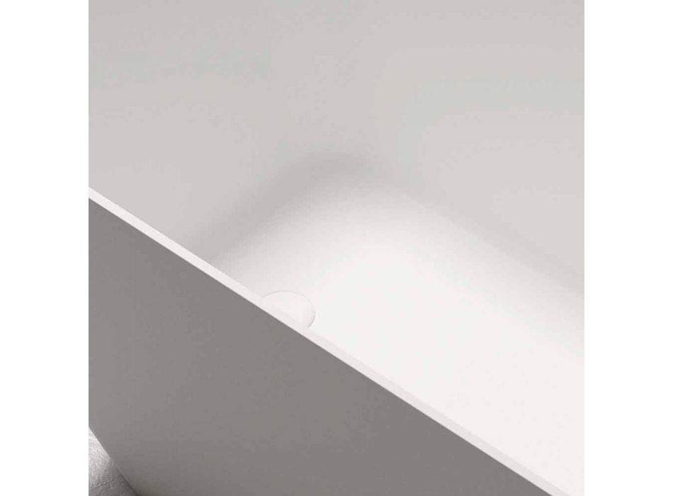 Baño independiente de diseño moderno blanco brillante o mate - cara viadurini