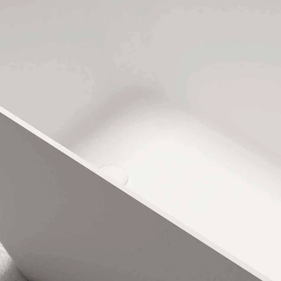 Baño independiente de diseño moderno blanco brillante o mate - cara viadurini