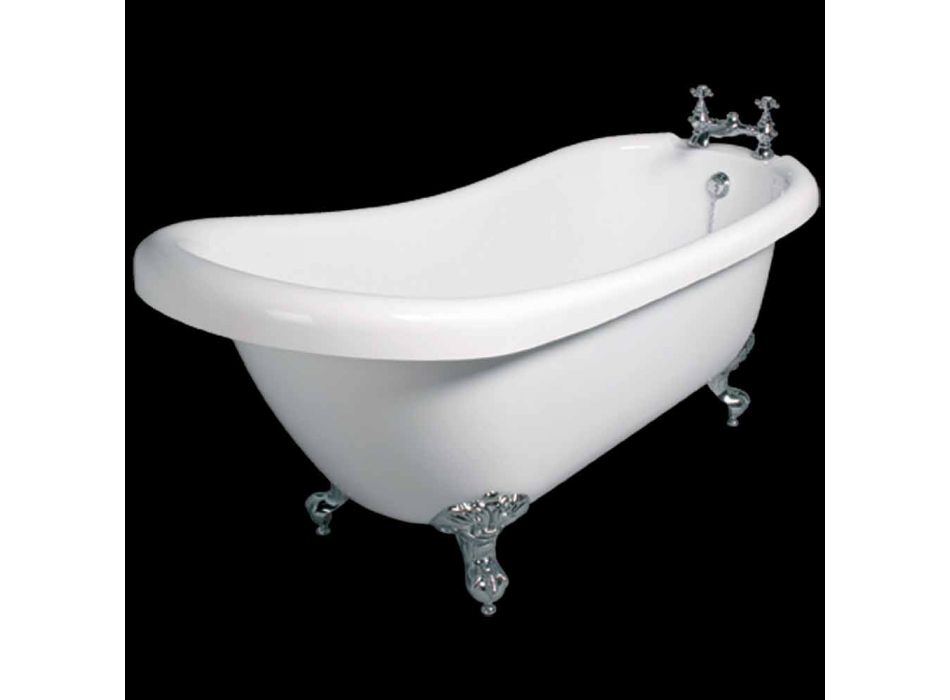 Baño de diseño moderno independiente en acrílico blanco amanecer 1700x750mm