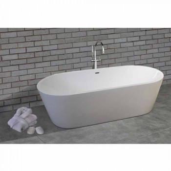 bañera independiente moderna en acrílico blanco 1675x780mm Nicole2 Pequeño
