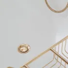 Bañera de superficie sólida con rebosadero integrado Made in Italy - Aurelio viadurini