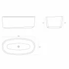 Bañera de diseño monobloque independiente producida en Italia, Dongo viadurini