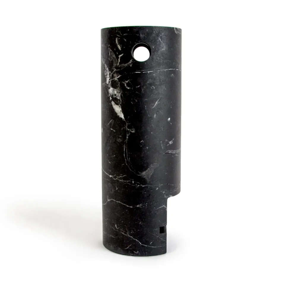 Jarrón con forma de cara de mármol satinado Made in Italy - Asahi viadurini