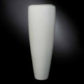 Jarrón alto artesanal de cerámica blanca mate Made in Italy - Capuano