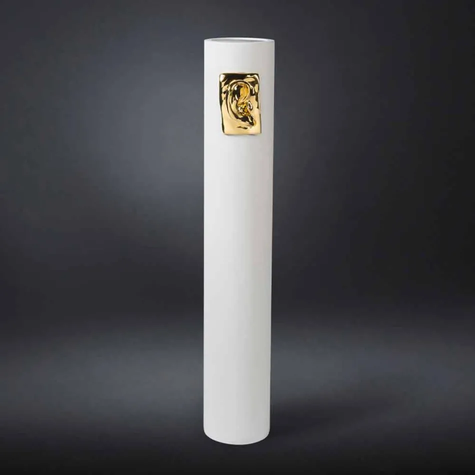 Jarrón alto artesanal de cerámica coloreada Made in Italy - Monte viadurini