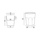 Jarrón decorativo alto con forma de cristal en polietileno Made in Italy - Pucca viadurini