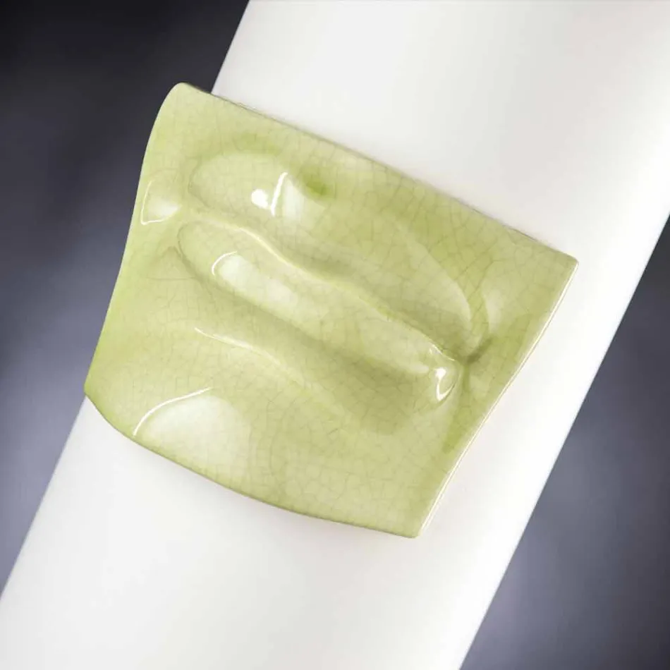 Jarrón alto decorativo de cerámica coloreada hecho a mano en Italia - Monte viadurini