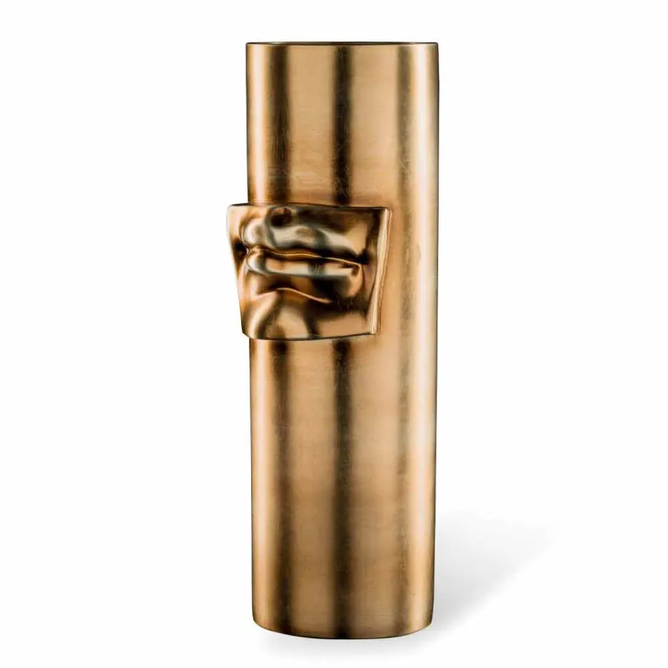 Jarrón alto decorativo de cerámica coloreada hecho a mano en Italia - Monte viadurini