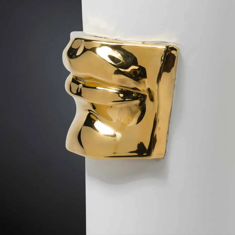 Jarrón alto decorativo de cerámica coloreada hecho a mano en Italia - Monte viadurini