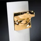 Jarrón alto de cerámica blanca con detalles de colores Made in Italy - Monte viadurini