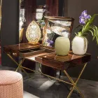 Jarrón de cristal brillante blanco o gris hecho a mano Made in Italy - Malindi viadurini