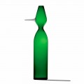 Jarrón de cristal soplado de Murano verde hecho a mano Made in Italy - Greeny