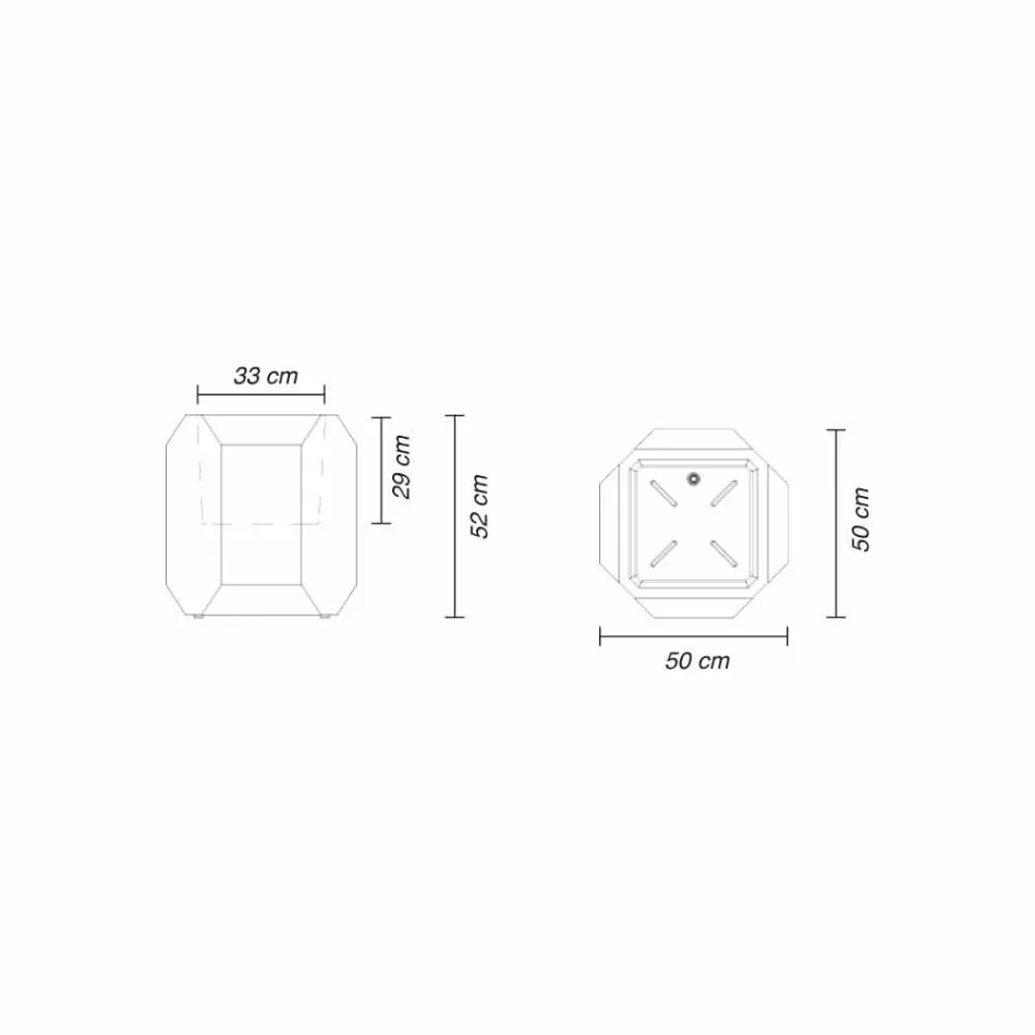 Jarrón blanco para interiores o exteriores en plástico de 3 tamaños - Gem by Myyour viadurini