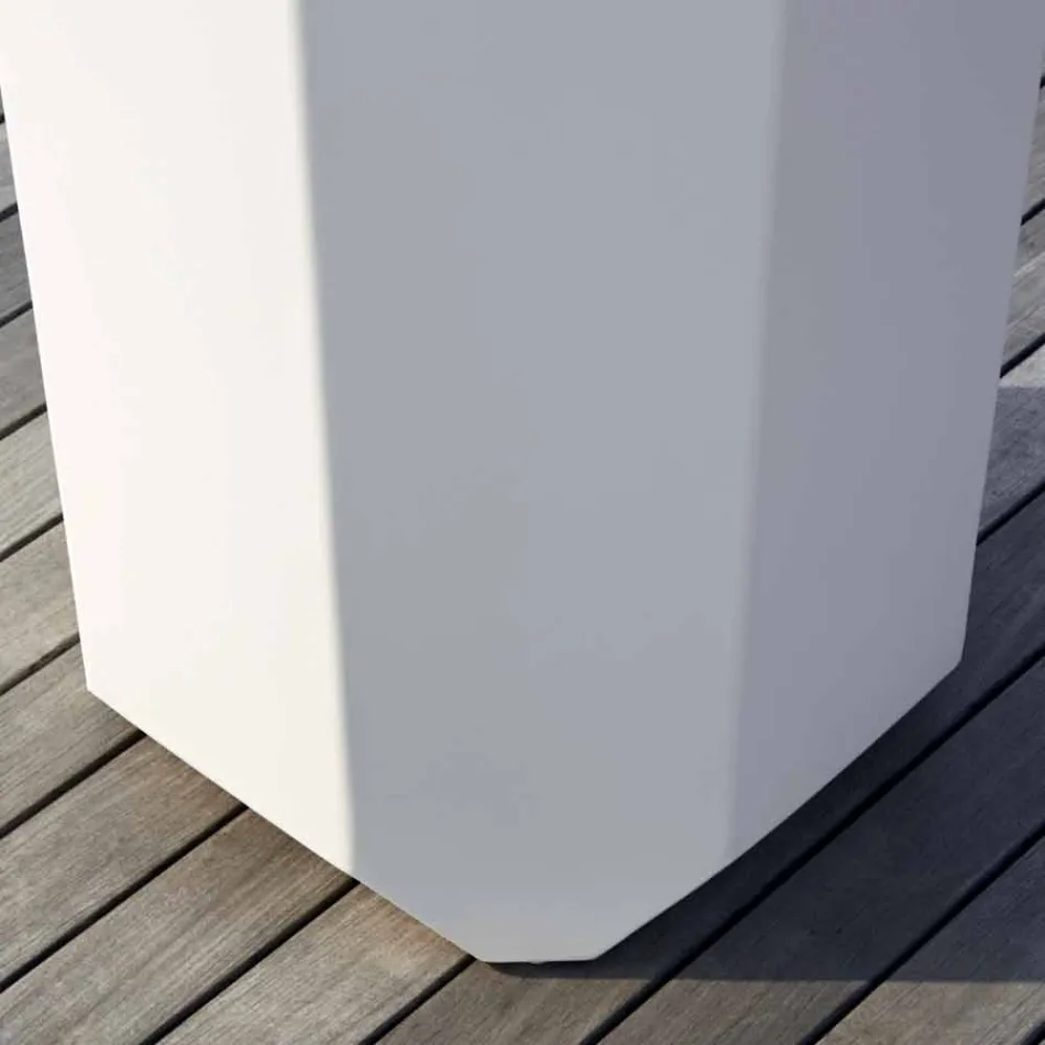 Jarrón blanco para interiores o exteriores en plástico de 3 tamaños - Gem by Myyour viadurini