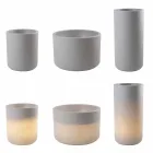 Jarrón con iluminación de jardín o sala de estar en color de diseño moderno - Cilindrostar viadurini