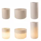 Jarrón con iluminación de jardín o sala de estar en color de diseño moderno - Cilindrostar viadurini