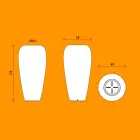 Jarrón de polietileno blanco, beige o antracita de 2 piezas - Skin by Myyour viadurini