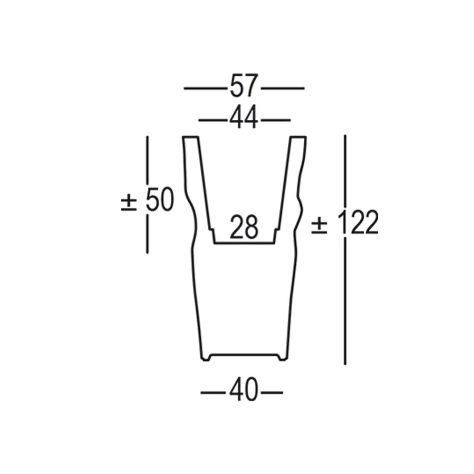 Jarrón para exteriores de polietileno de color mate fabricado en Italia - Orgulloso viadurini