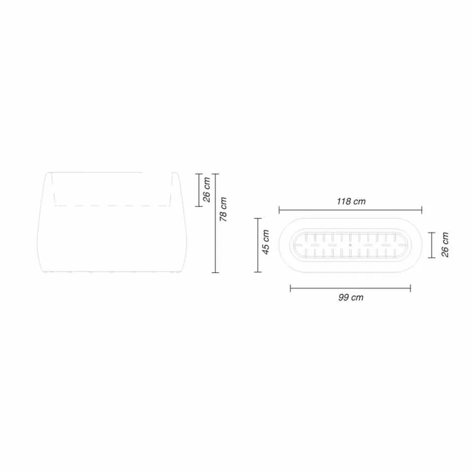 Jarrón para interior o exterior, jardinera de plástico 3 dimensiones - Pandora by Myyour viadurini