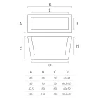 Florero Rectangular Exterior en Polietileno Made in Italy - Albarone viadurini