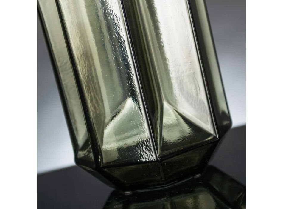 Jarrón de interior en vidrio pulido hecho a mano en Italia - Flock viadurini