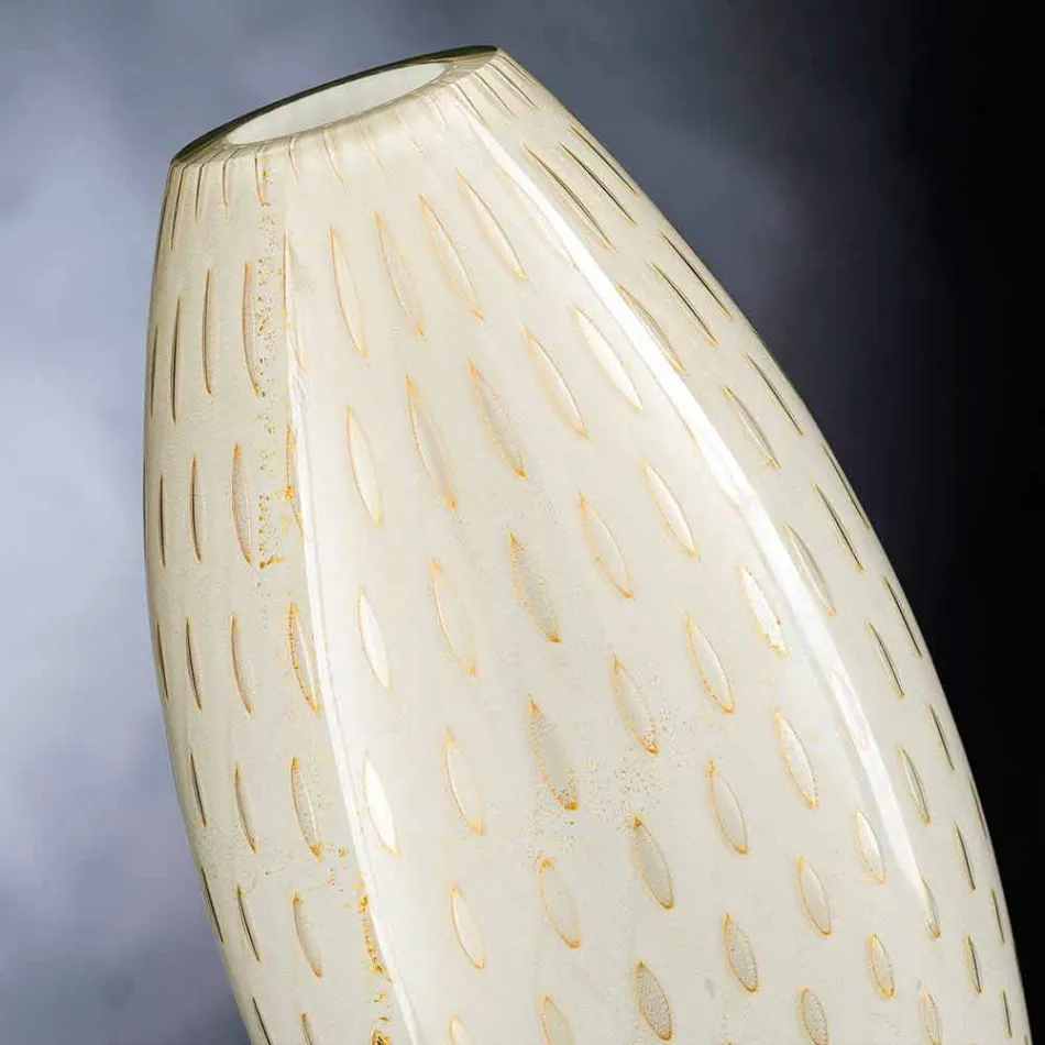 Jarrón de interior en vidrio soplado de Murano coloreado Made in Italy - Asper viadurini