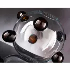 Jarrón de interior redondo en vidrio soplado de Murano Made in Italy - Astore viadurini