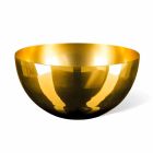 Jarrón de interior redondo en vidrio soplado con acabado en oro de 24 k Made in Italy - Dorado viadurini
