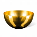 Jarrón de interior redondo en vidrio soplado con acabado en oro de 24 k Made in Italy - Dorado