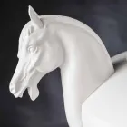 Jarrón decorativo artesanal en cerámica blanca u oro de 24 k Made in Italy - Jakcy viadurini