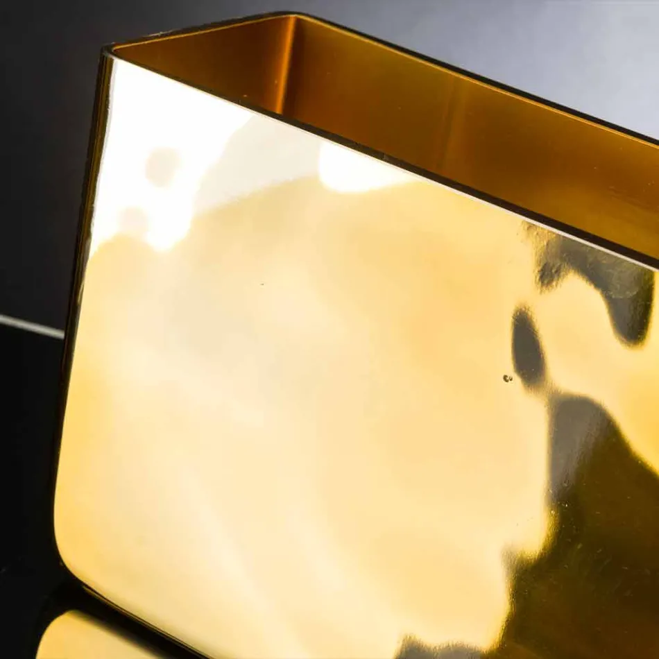 Jarrón decorativo artesanal en vidrio soplado con acabado dorado Made in Italy - Éfeso viadurini