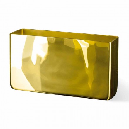 Jarrón decorativo artesanal en vidrio soplado con acabado dorado Made in Italy - Éfeso viadurini