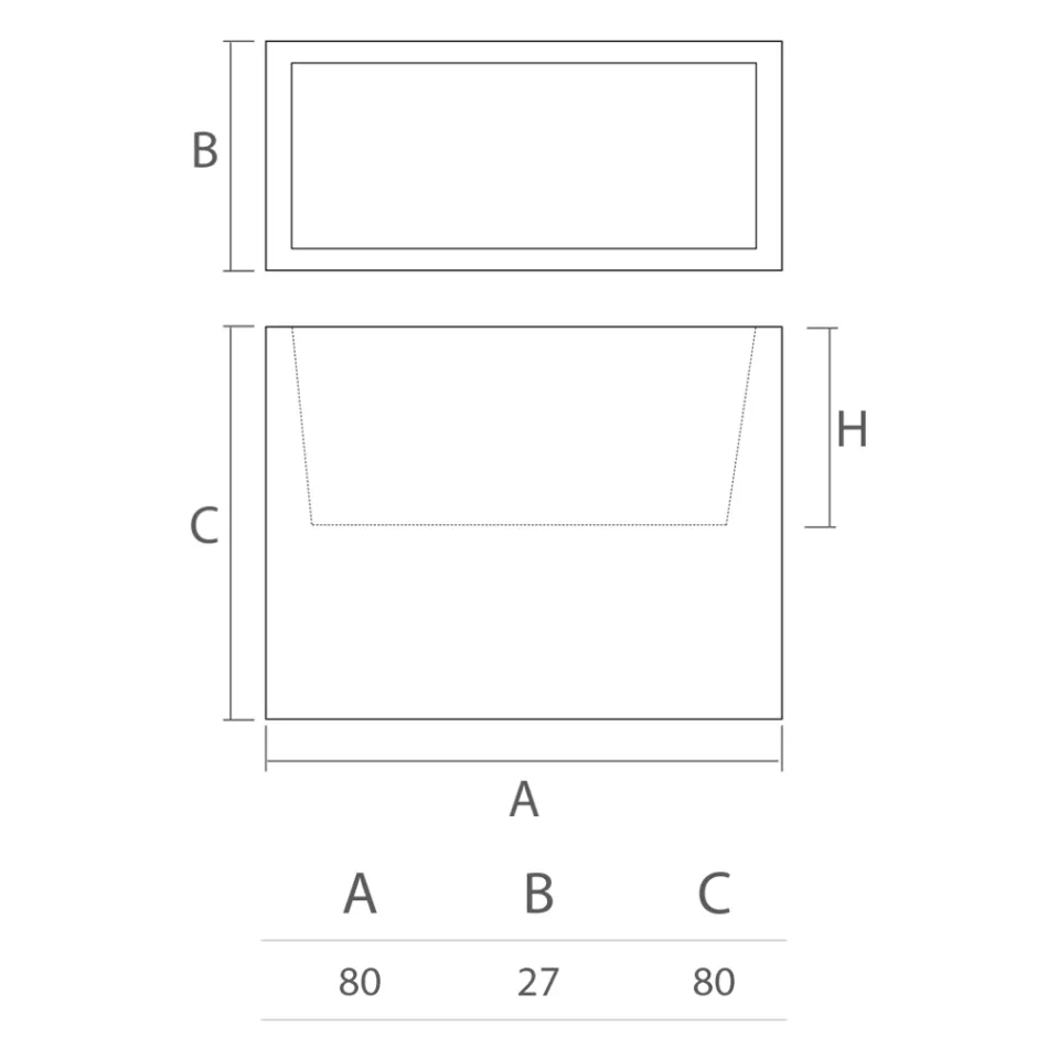 Jarrón decorativo de interior en polietileno 2 tamaños Made in Italy - Lambo viadurini