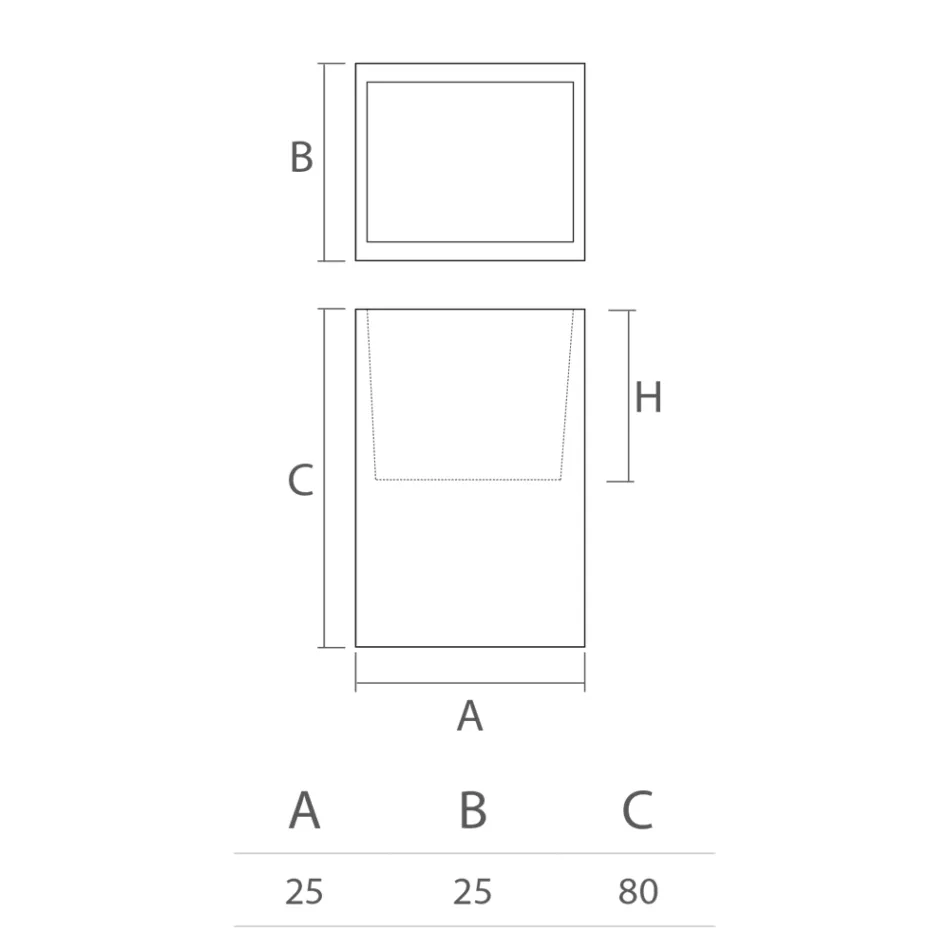 Jarrón decorativo de interior en polietileno 2 tamaños Made in Italy - Lambo viadurini