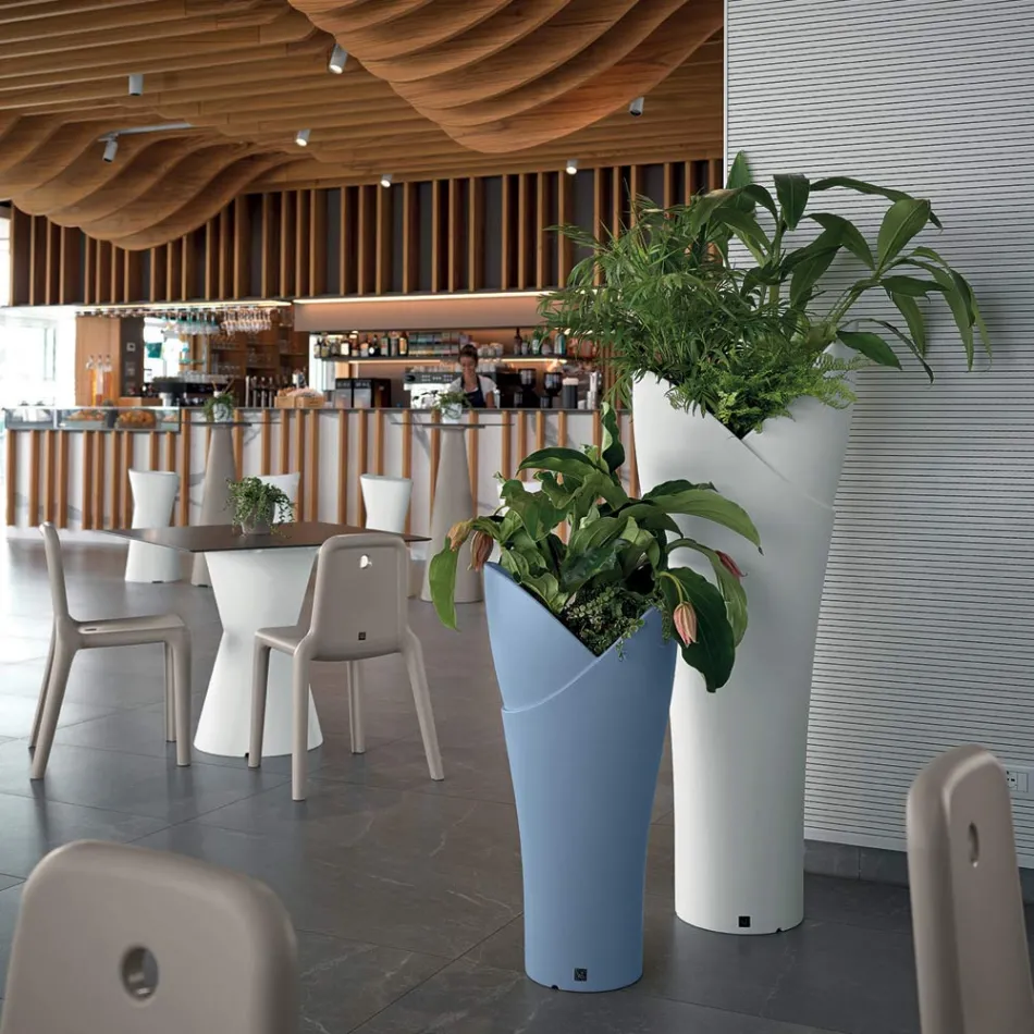 Jarrón decorativo de interior en polietileno de colores Made in Italy - Cervia viadurini