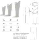 Jarrón decorativo de interior en polietileno de colores Made in Italy - Cervia viadurini