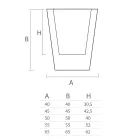 Jarrón decorativo de interior en polietileno de colores Made in Italy - Mengo viadurini