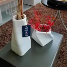 Jarrón de diseño decorativo en mármol Bardiglio o Carrara Made in Italy - Prisma viadurini