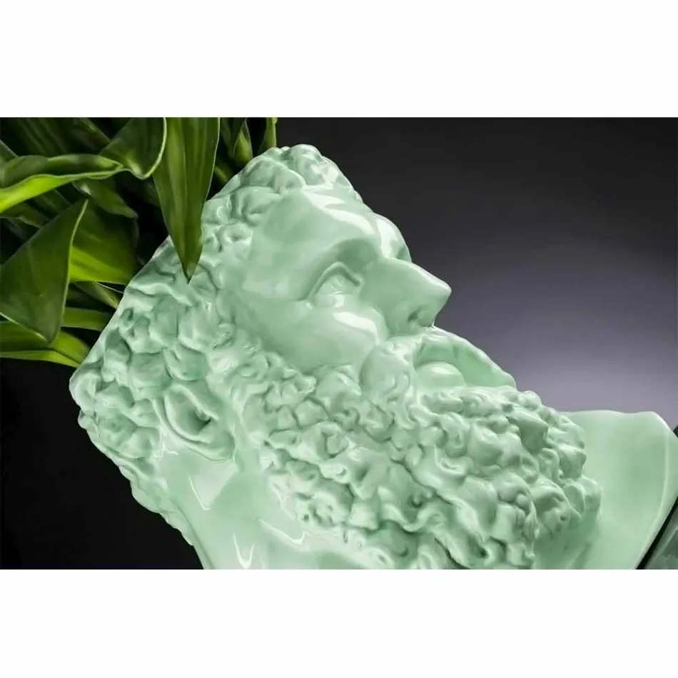 Jarrón decorativo de cerámica coloreado hecho a mano Made in Italy - Maciste viadurini