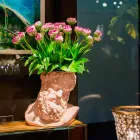 Jarrón decorativo de cerámica coloreado hecho a mano Made in Italy - Maciste viadurini