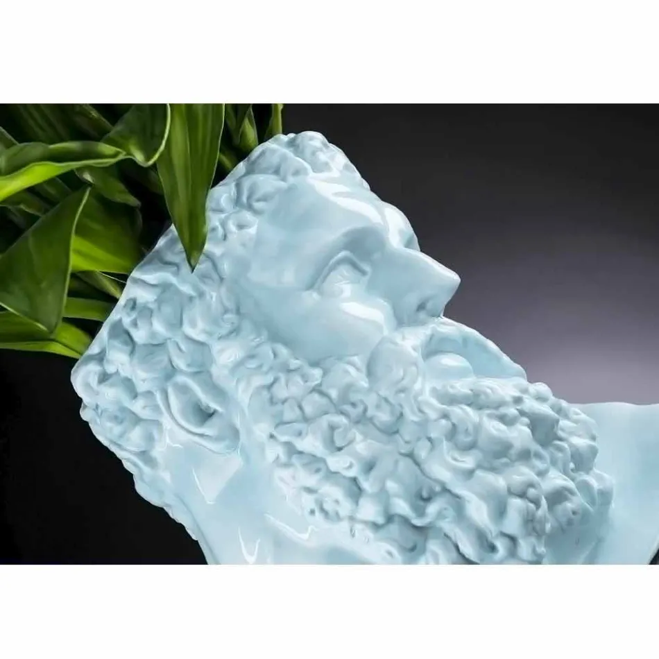 Jarrón decorativo de cerámica coloreado hecho a mano Made in Italy - Maciste viadurini