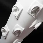 Jarrón de cerámica decorativo con adornos hecho a mano en Italia - Capuano viadurini