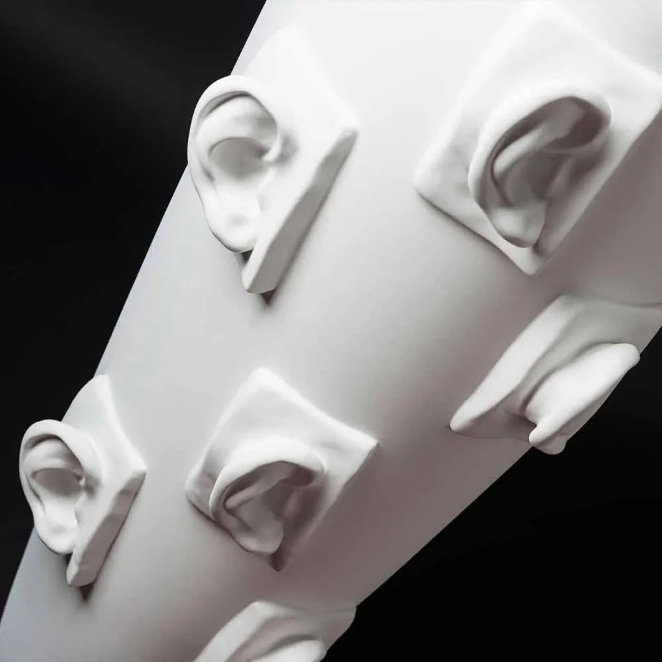 Jarrón de cerámica decorativo con adornos hecho a mano en Italia - Capuano viadurini