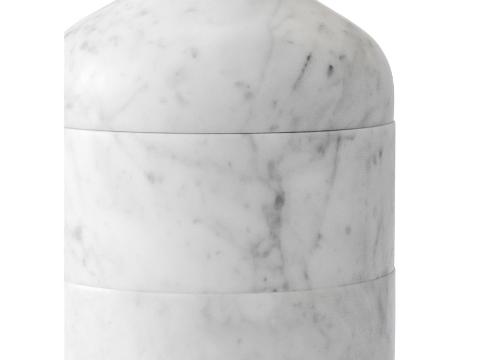 Jarrón decorativo en mármol blanco de Carrara de diseño de lujo italiano - Calar viadurini
