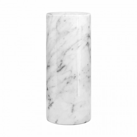 Jarrón decorativo de mármol blanco de Carrara Made in Italy Design - Nevea viadurini