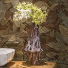 Jarrón decorativo de mármol rojo con vetas blancas Made in Italy - Original viadurini