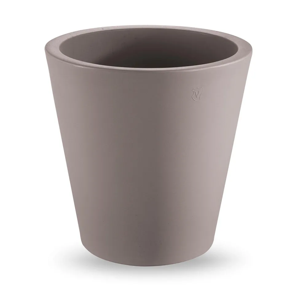 Jarrón decorativo redondo de polietileno de colores Made in Italy - Mengo viadurini