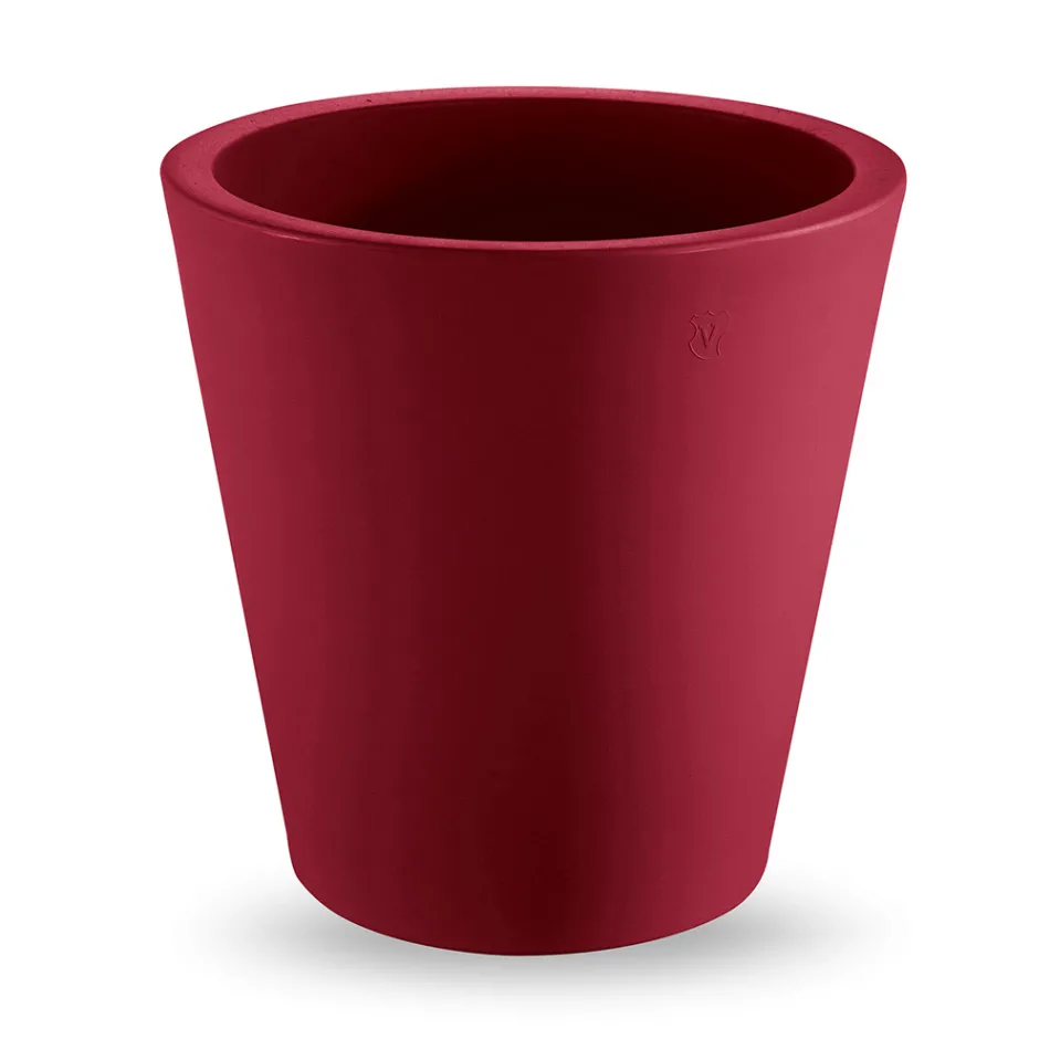 Jarrón decorativo redondo de polietileno de colores Made in Italy - Mengo viadurini