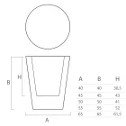 Jarrón decorativo redondo de polietileno de colores Made in Italy - Mengo viadurini